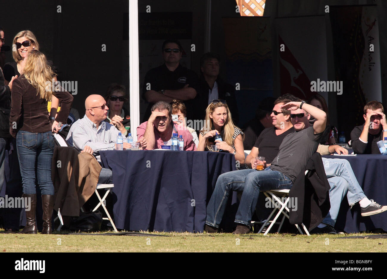 MEL GIBSON GDAY USA HOLLYWOOD CENERI CRICKET WOODLEY PARK LOS ANGELES CALIFORNIA USA 20 Gennaio 2008 Foto Stock