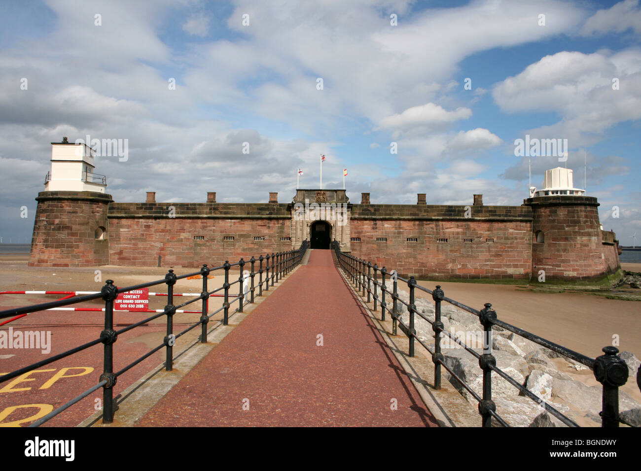 Fort Pesce persico Rock a New Brighton, Wallasey, Wirral, Merseyside, Regno Unito Foto Stock