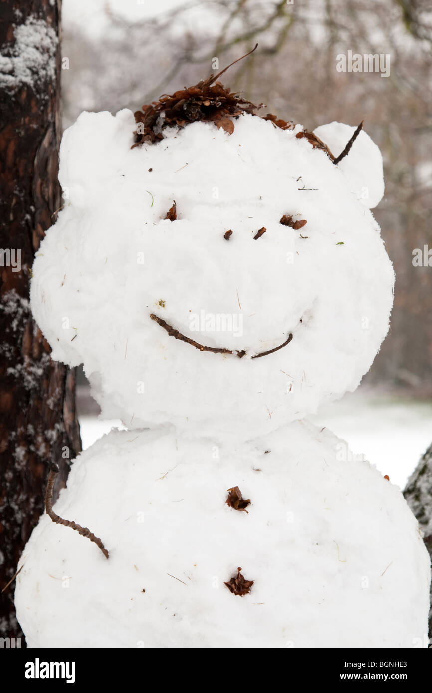 Bear come pupazzo Kent UK Winter Foto Stock