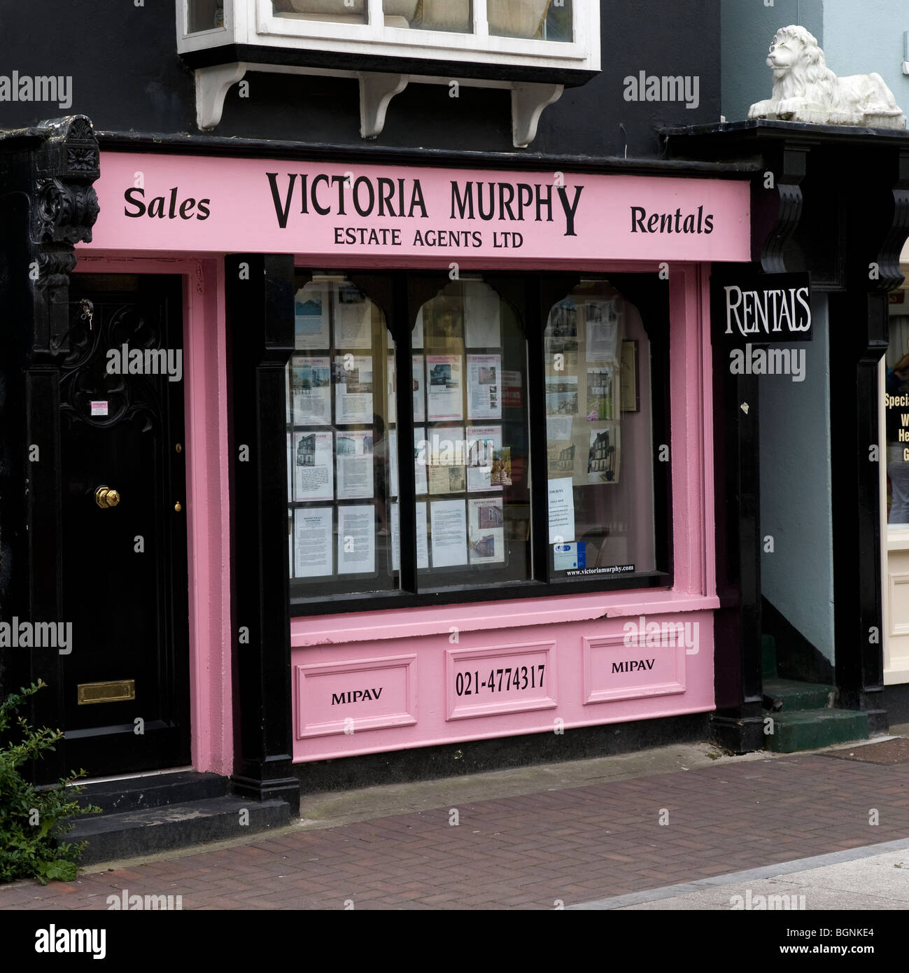 Victoria Murphy Agenti Immobiliari uffici, breve Quay, Kinsale. Cork, Irlanda meridionale. Foto Stock
