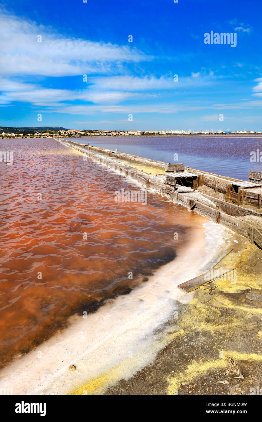 Salina, gruissan, Francia. Foto Stock