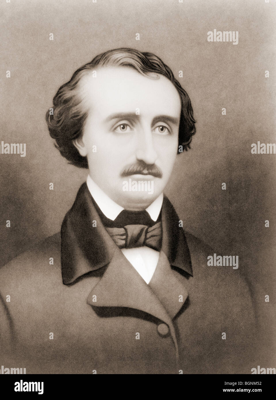 Edgar Allan Poe, 1809 al 1849. Lo scrittore americano. Foto Stock