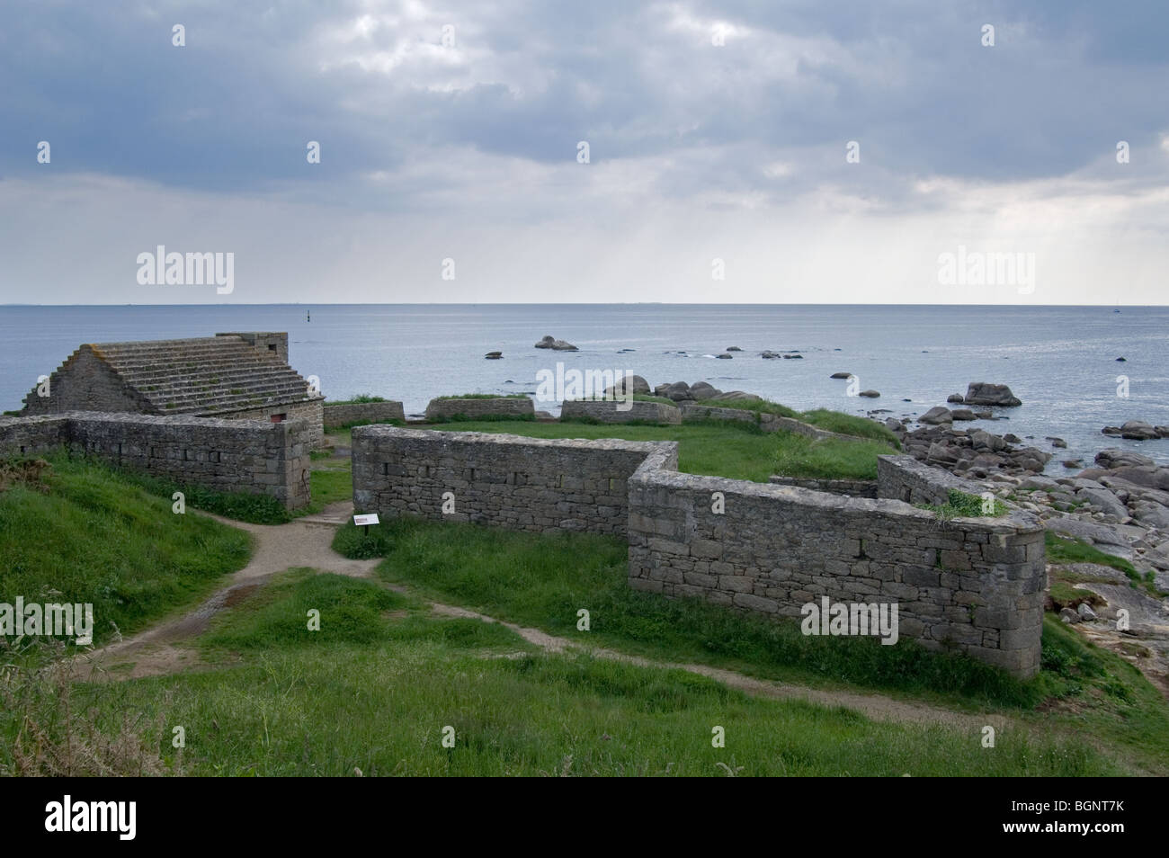 La fortezza Cabellou a Concarneau, Finistère Bretagna, Francia Foto Stock