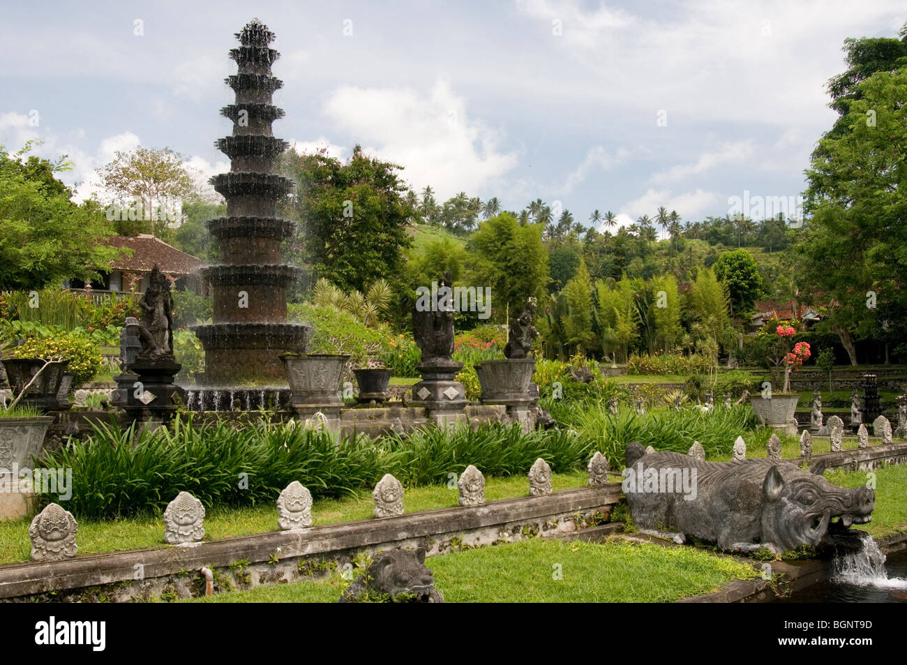 Tirta Gangga acqua palace di Bali Orientale, Indonesia Foto Stock