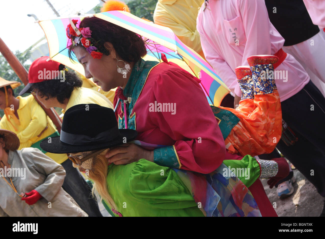 Tradizionali taiwanesi dance festival Foto Stock