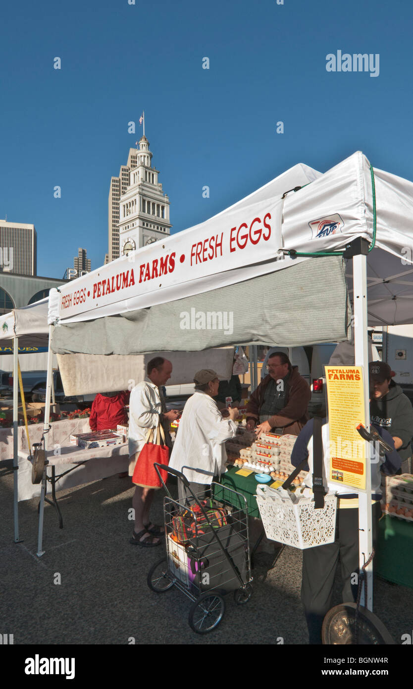 California San Francisco Ferry Building Plaza Farmers Market Foto Stock