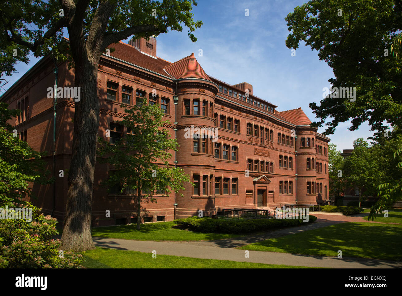 SEVER Hall è stato completato nel 1880 ed è una pietra miliare storica nazionale presso la Harvard University - CAMBRIDGE, Massachusetts Foto Stock