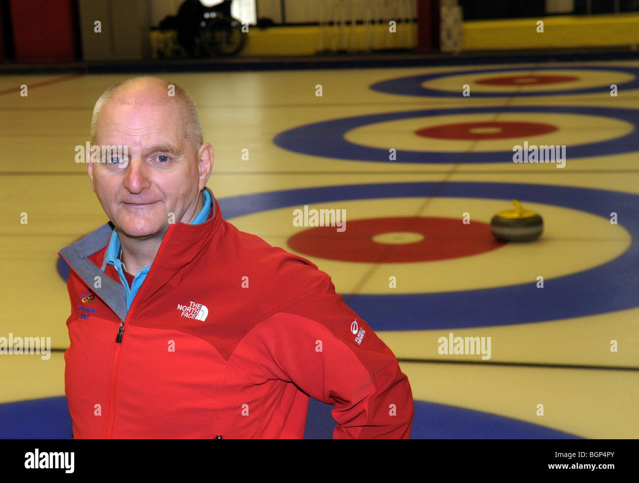 I membri del team GB Paralympian bigodini per sedie a rotelle per i Giochi Olimpici di Vancouver Foto Stock