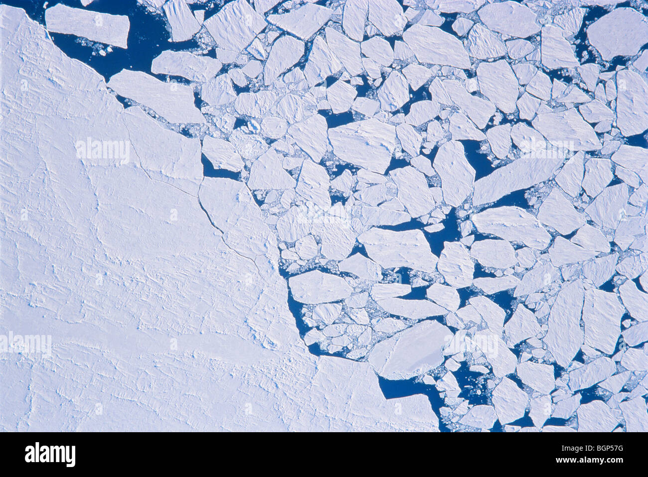 Pack di ghiaccio della Groenlandia. Foto Stock