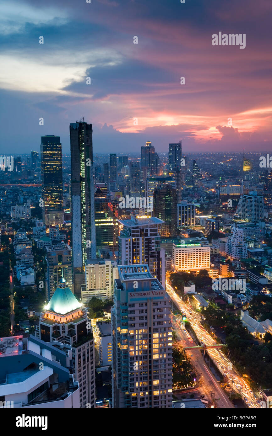 Quartiere degli affari di Bangkok, Tailandia Foto Stock