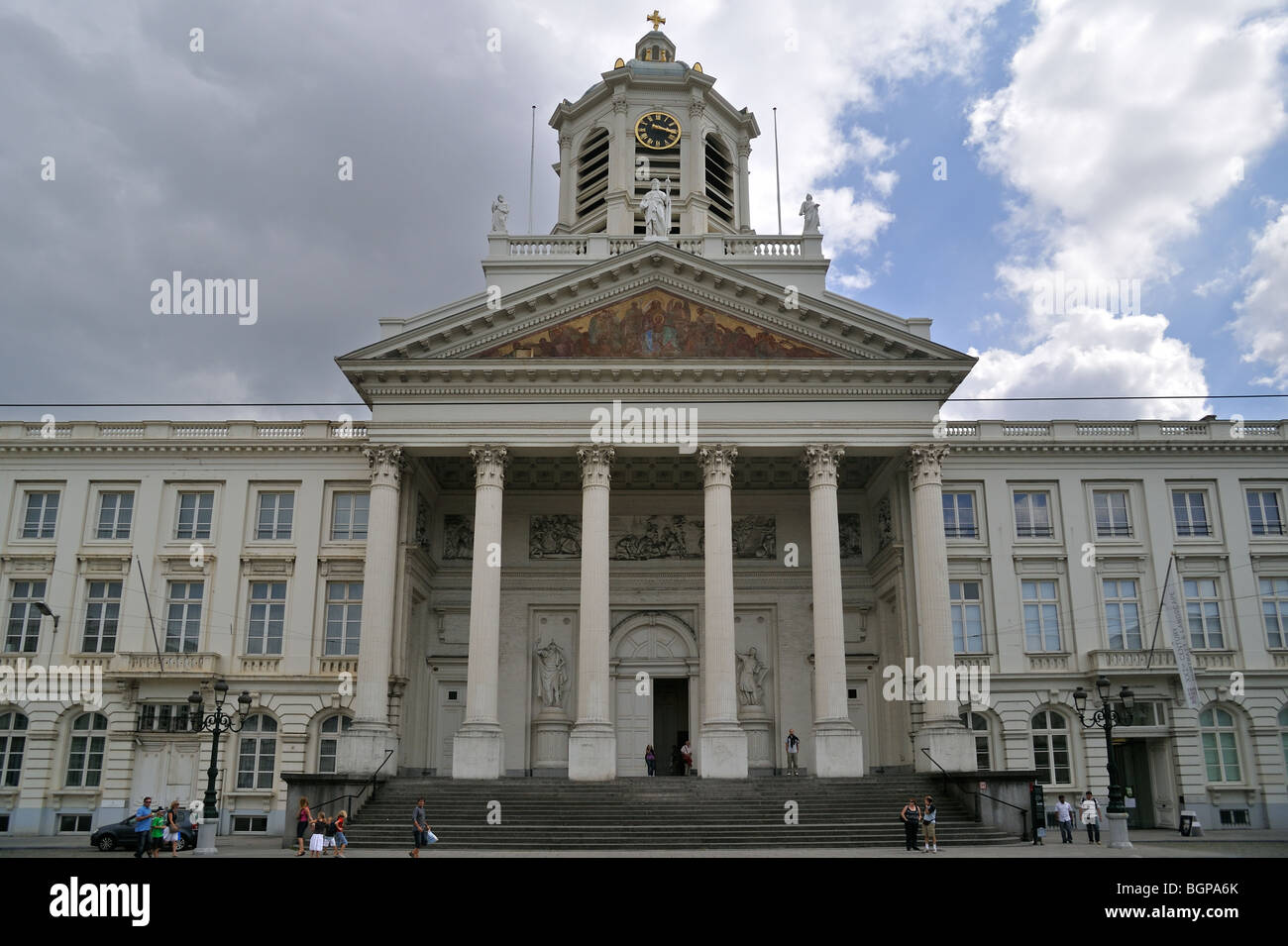 La Corte costituzionale presso il King's Square / Place Royal, Bruxelles, Belgio Foto Stock