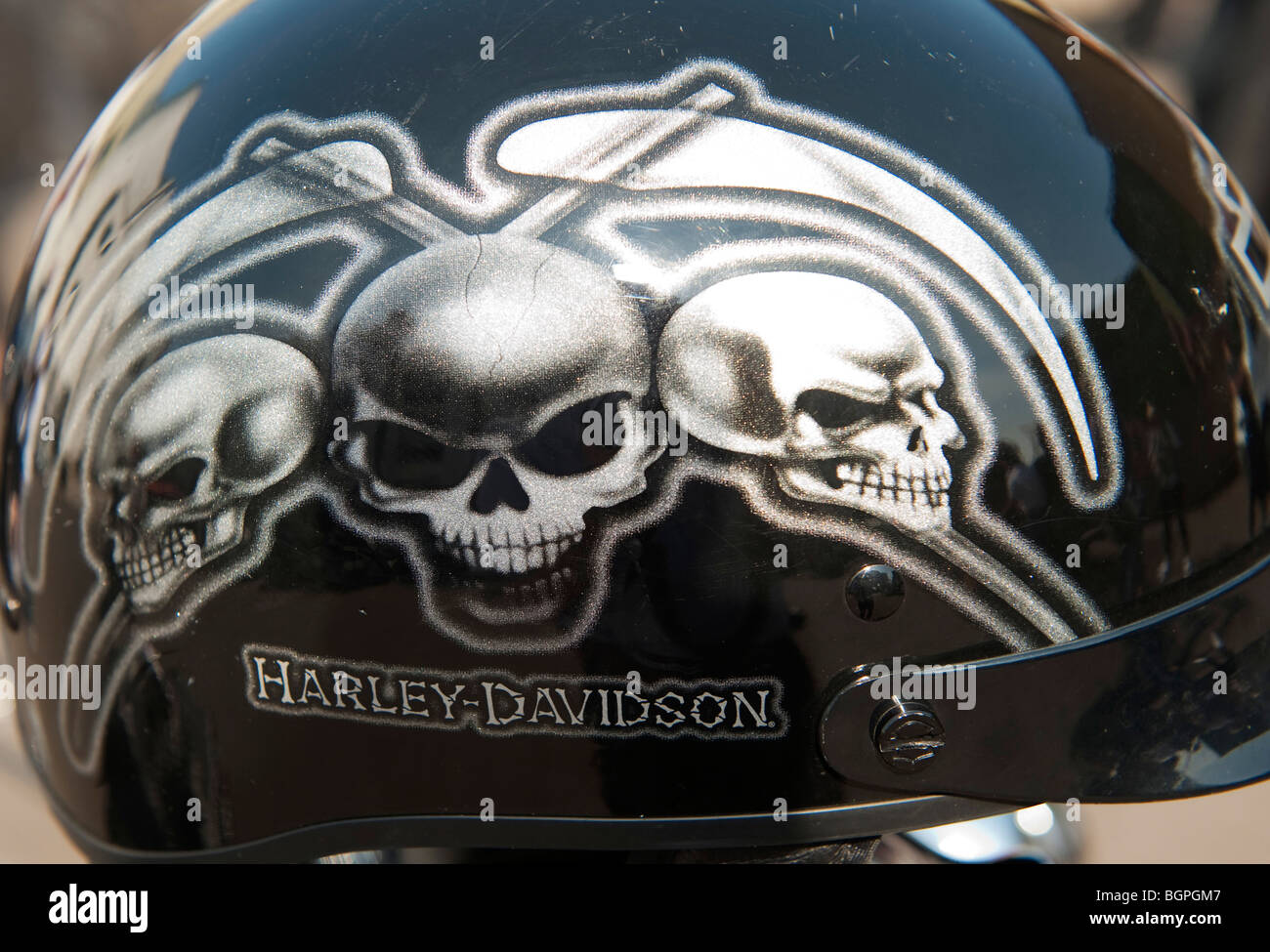 Harley Davidson casco Foto stock - Alamy