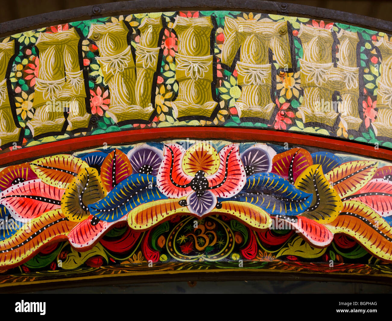 Decorazione su carrello, Alleppey, Kerala, India Foto Stock