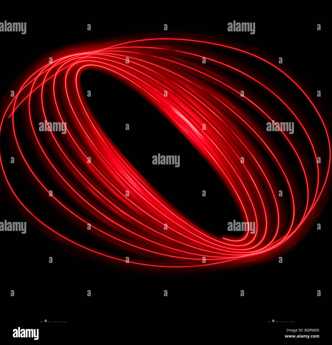 Luce rossa physiogram spiralato. Foto Stock