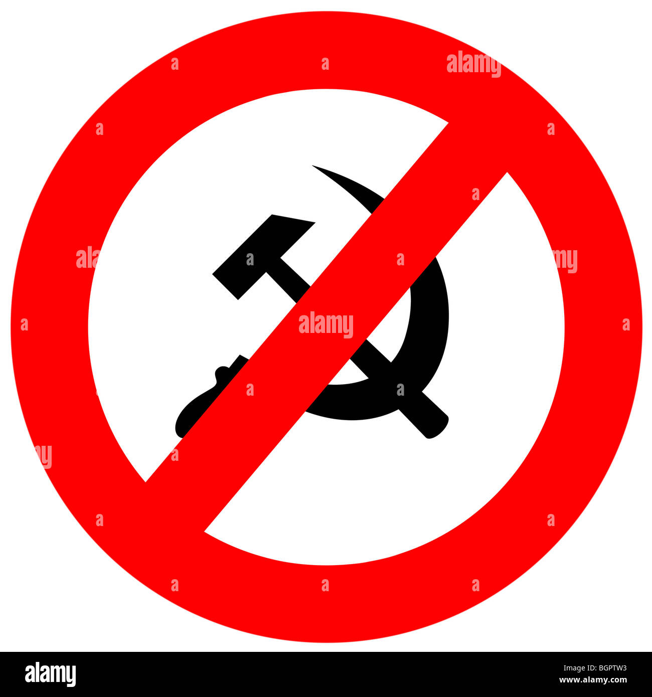 Anti comunismo segno Foto Stock