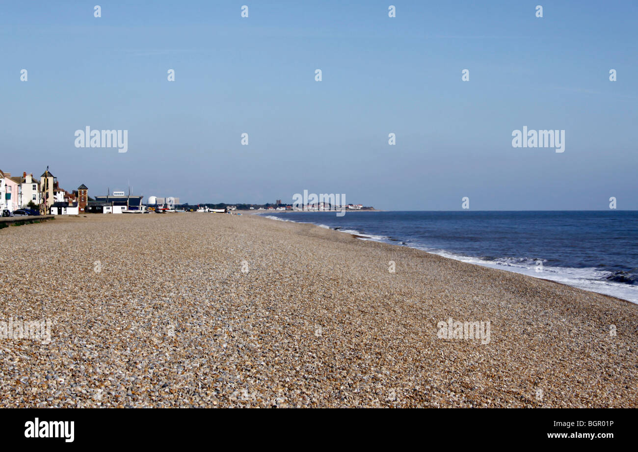 ALDEBURGH EMPTY BEACH SUFFOLK REGNO UNITO. Foto Stock
