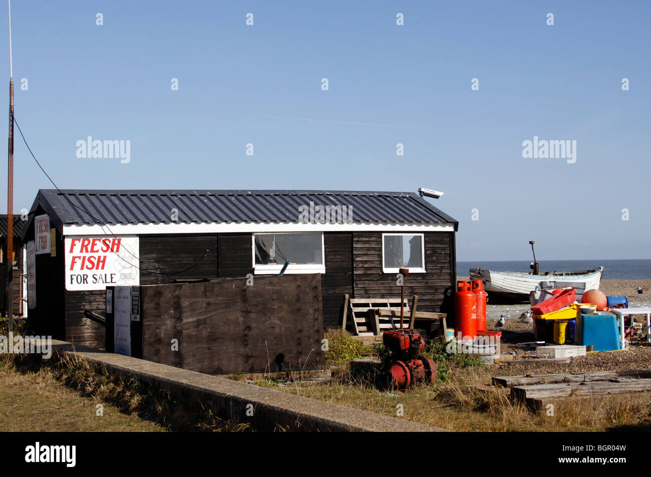 NOSTALGIC FISHERMAN'S SHDS AD ALDEBURGH SUFFOLK 2009 Foto Stock