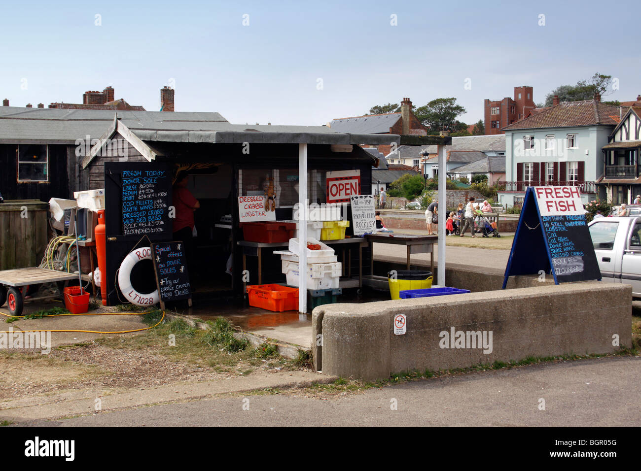 NOSTALGIC FISHERMAN'S SHDS AD ALDEBURGH SUFFOLK 2009 Foto Stock