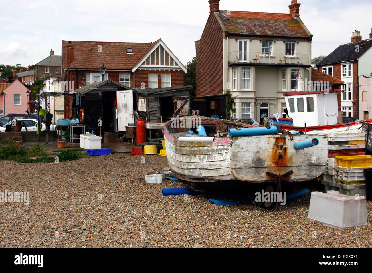 NOSTALGIC FISHERMAN'S SHDS AD ALDEBURGH SUFFOLK 2009 Foto Stock