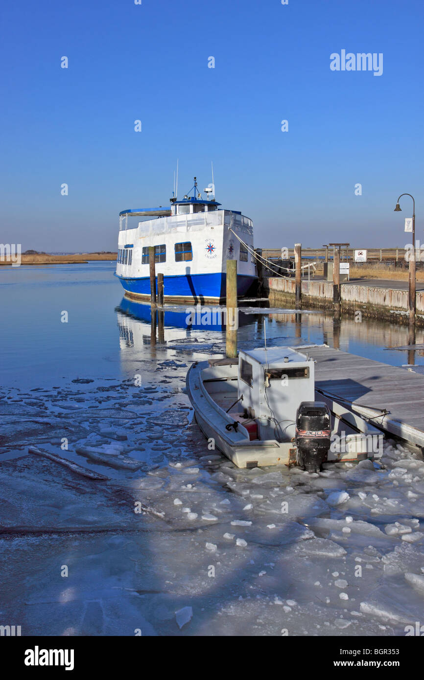 Charter Barche da pesca, Captree State Park, Long Island, NY Foto Stock