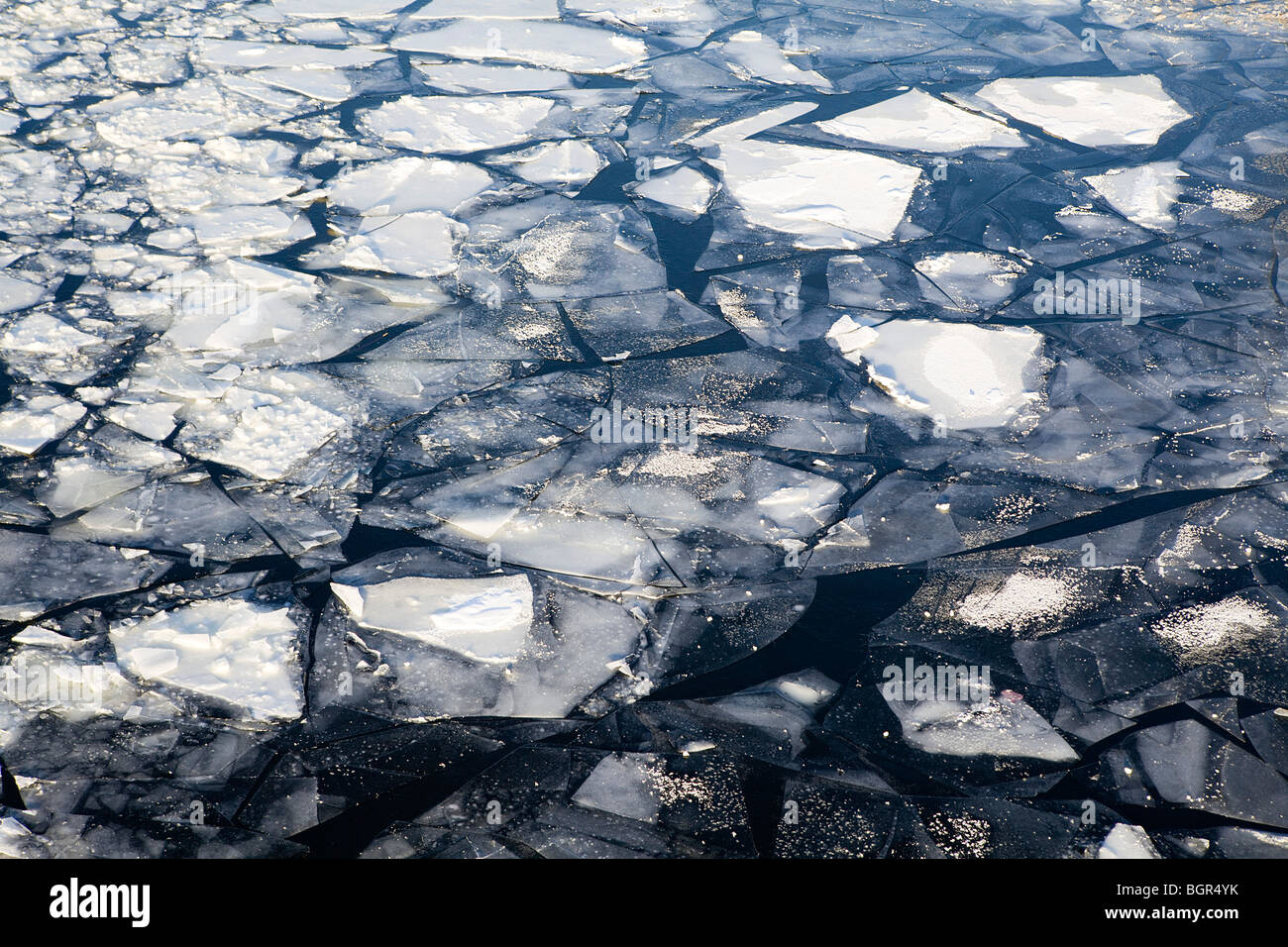 Ghiaccio frantumato Pattern Foto Stock