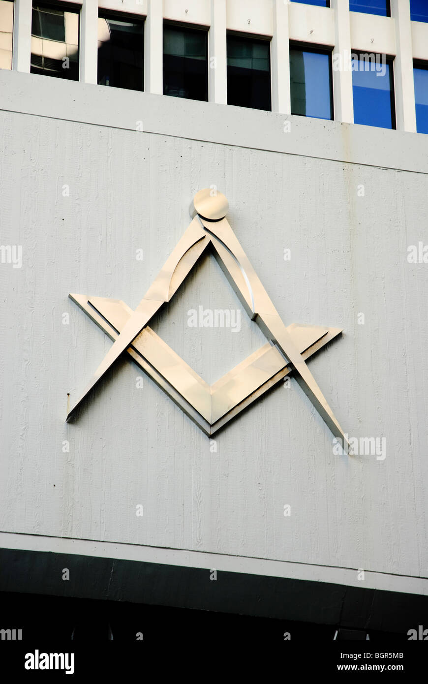 Simbolo massonico. Massone simbolo. La massoneria. Bussola massonica. Foto Stock