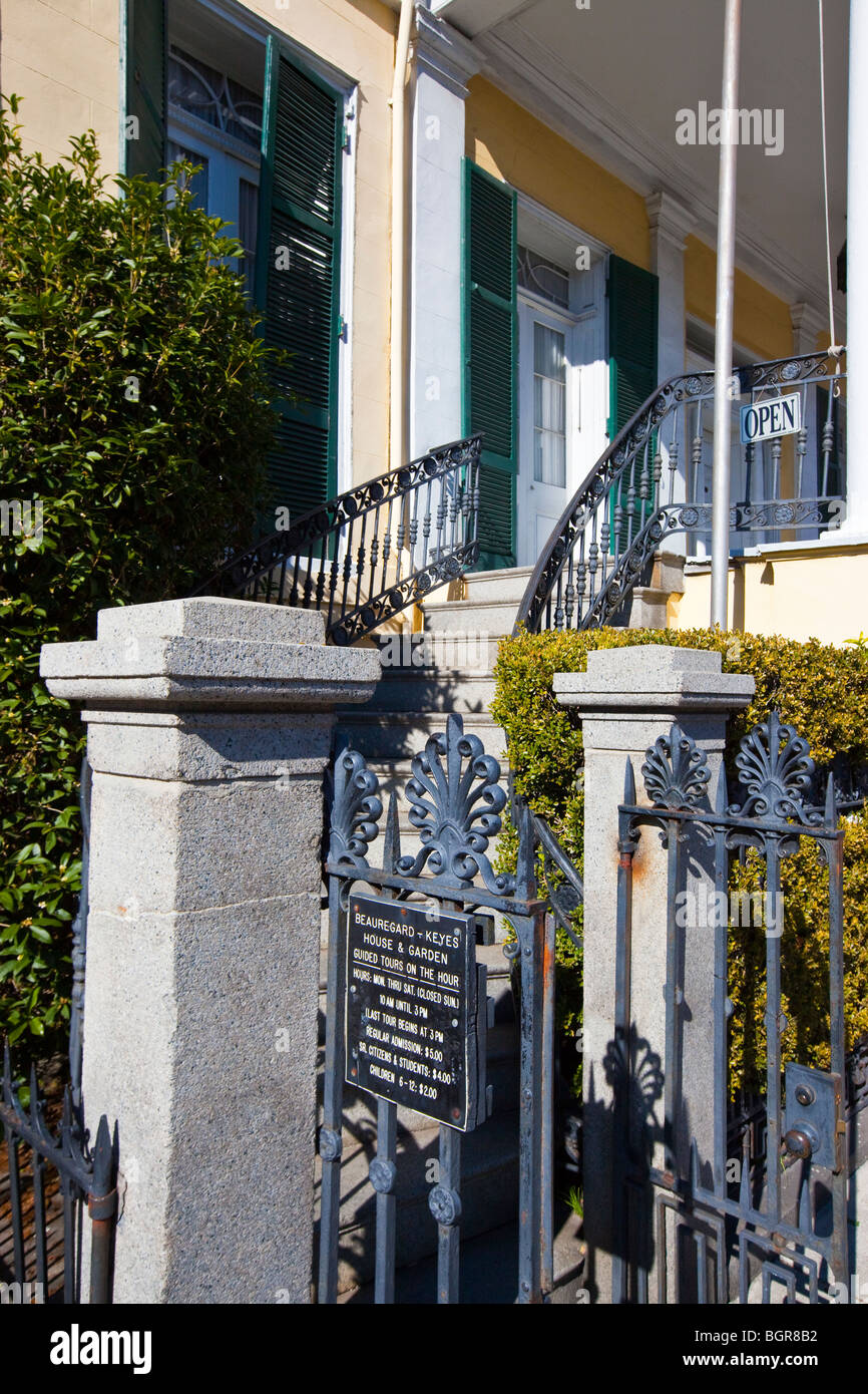 Beauregard-Keyes storica Casa e Giardino nel Quartiere Francese di New Orleans LA Foto Stock