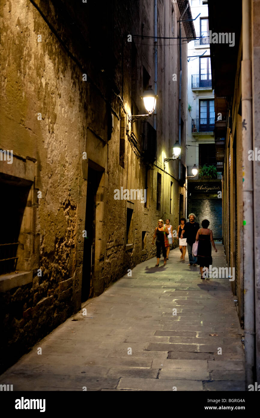 Barcellona - Il Quartiere Gotico (Barri Gotic) Foto Stock