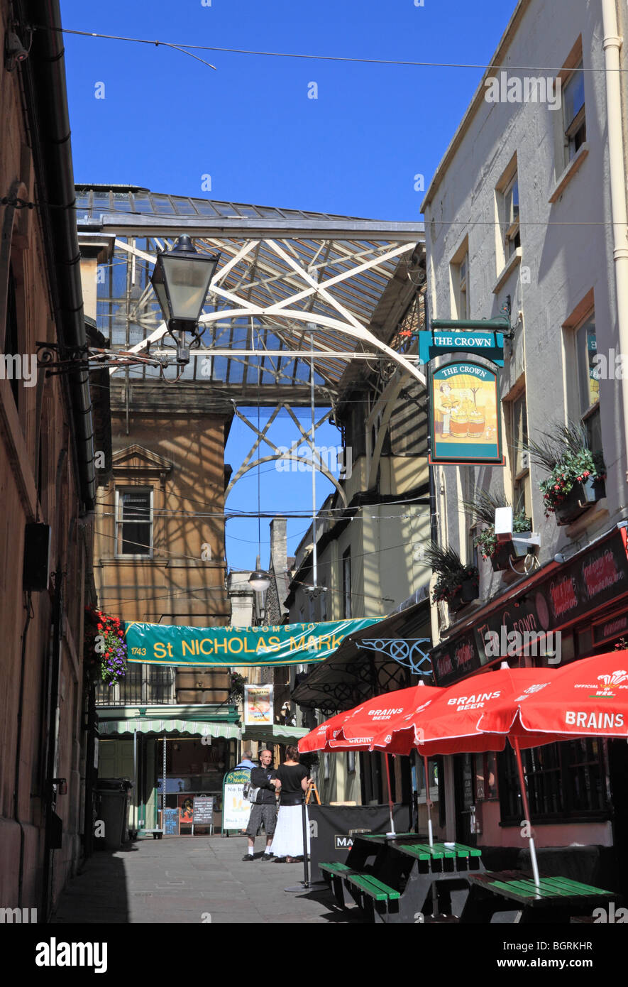 Bristol, Città Vecchia, St Nicholas Market Foto Stock