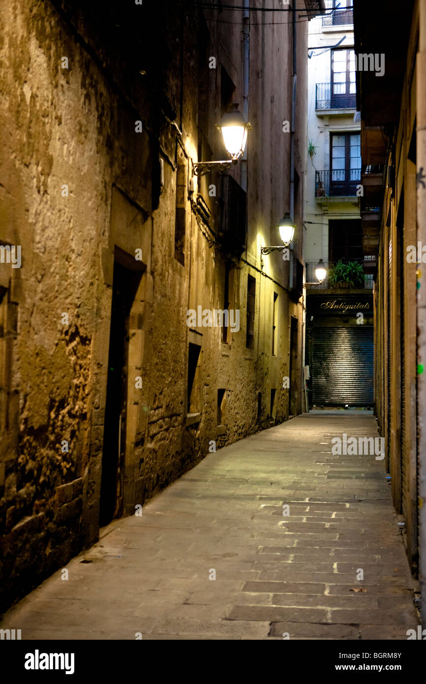 Barcellona - Il Quartiere Gotico (Barri Gotic) Foto Stock
