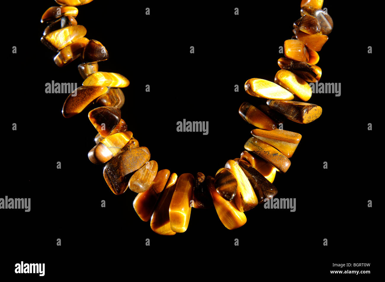 Occhio di tigre collana Foto Stock