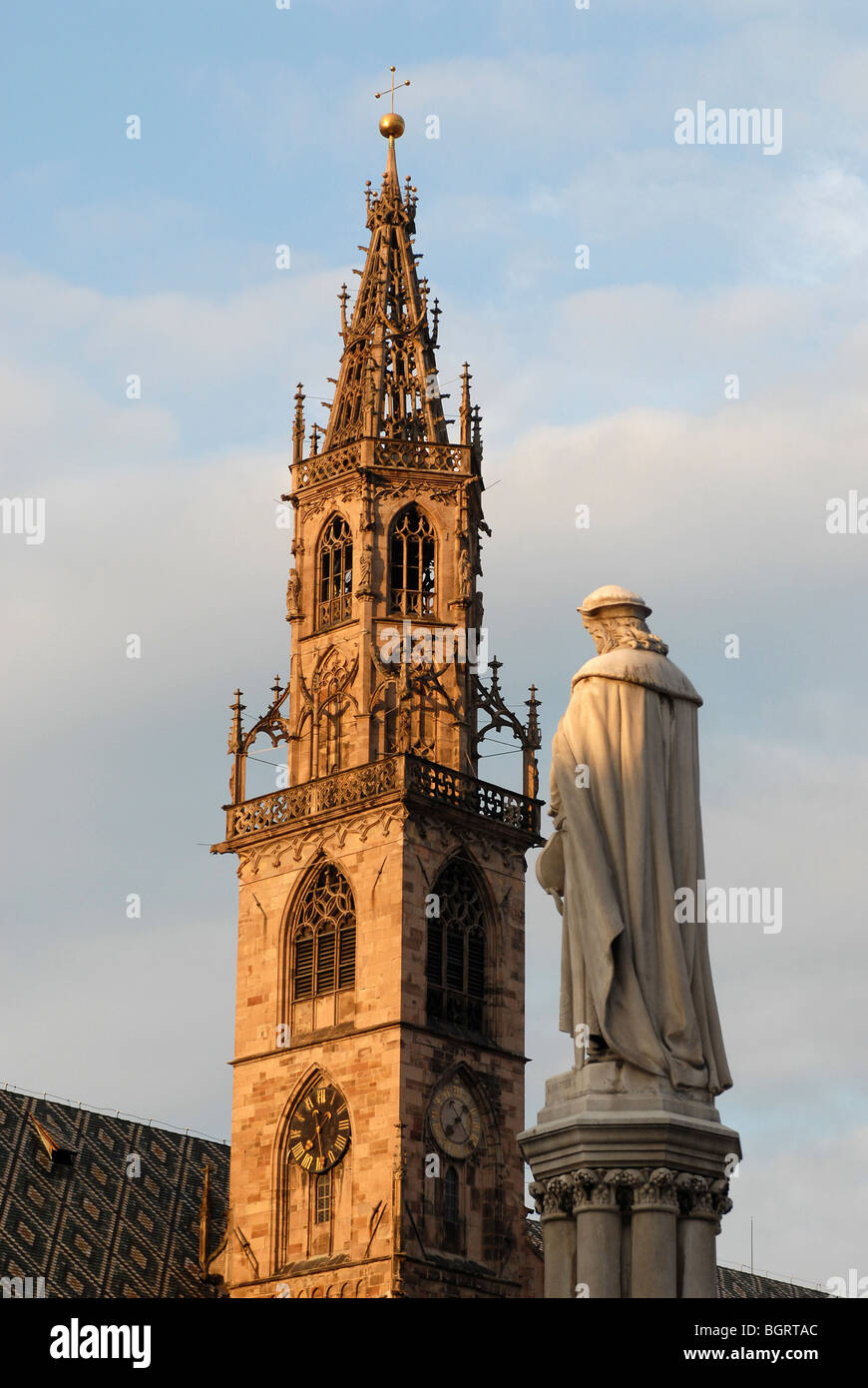 Campanile della cattedrale di Bolzano, Italia Foto Stock