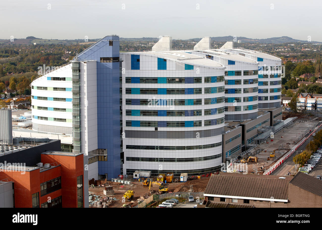 Edificio del Queen Elizabeth Hospital di Birmingham, Birmingham primo nuovo ospedale in 70 anni. Foto Stock