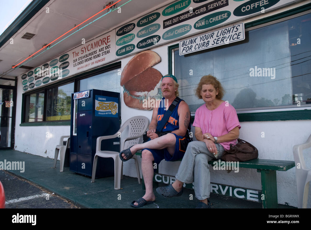 American retrò drive-in diner ristorante di Danbury Connecticut Foto Stock