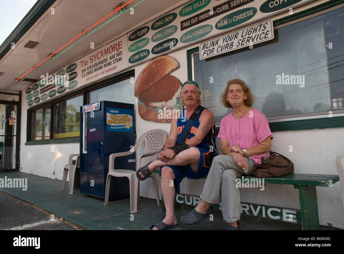 American retrò drive-in diner ristorante di Danbury Connecticut Foto Stock