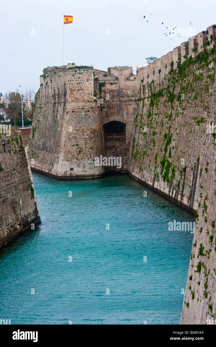 Foso de San Felipe castello di Ceuta Spagna Foto Stock