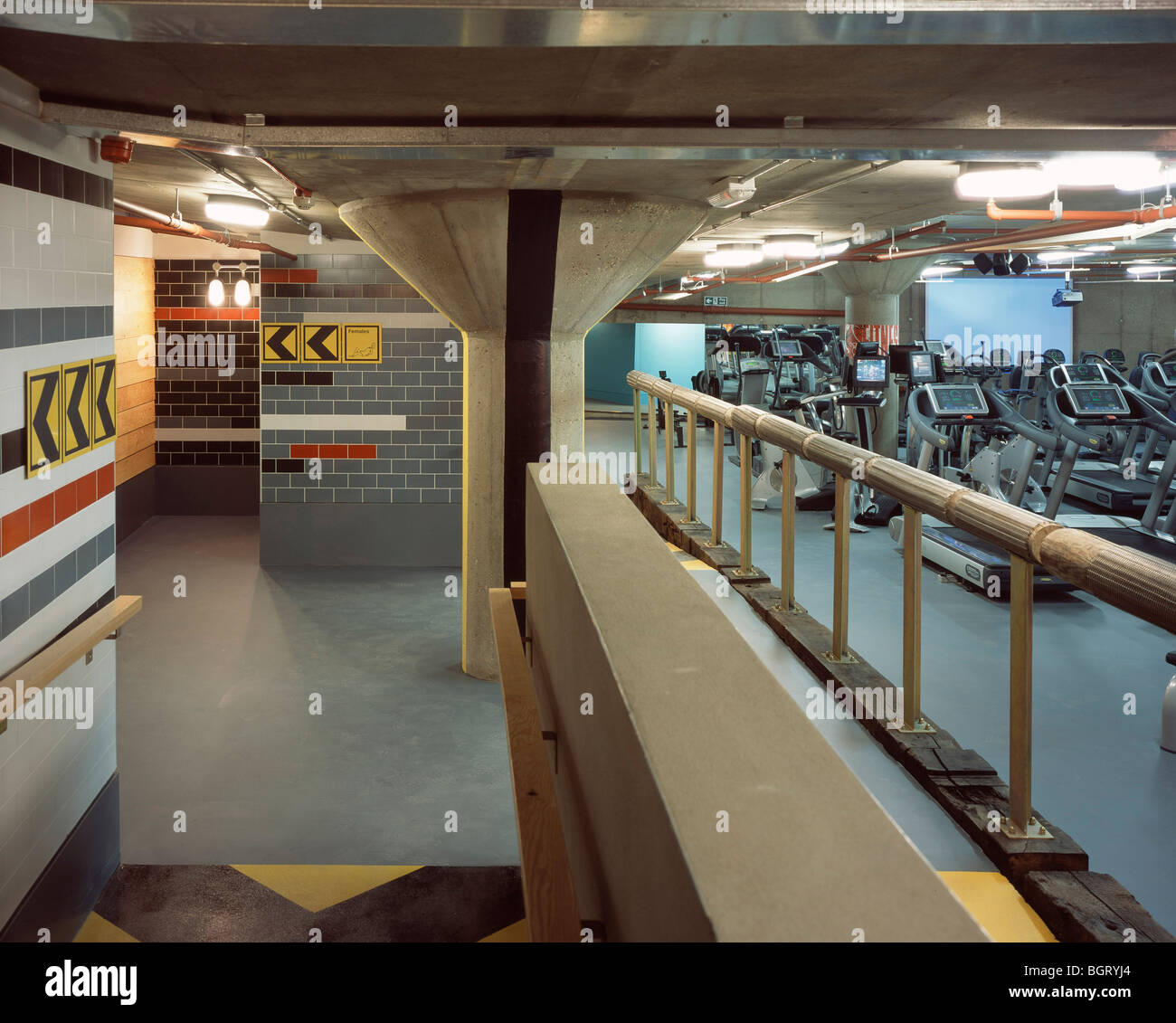 GYMBOX club benessere, LONDRA, REGNO UNITO, BEN KELLY DESIGN Foto Stock