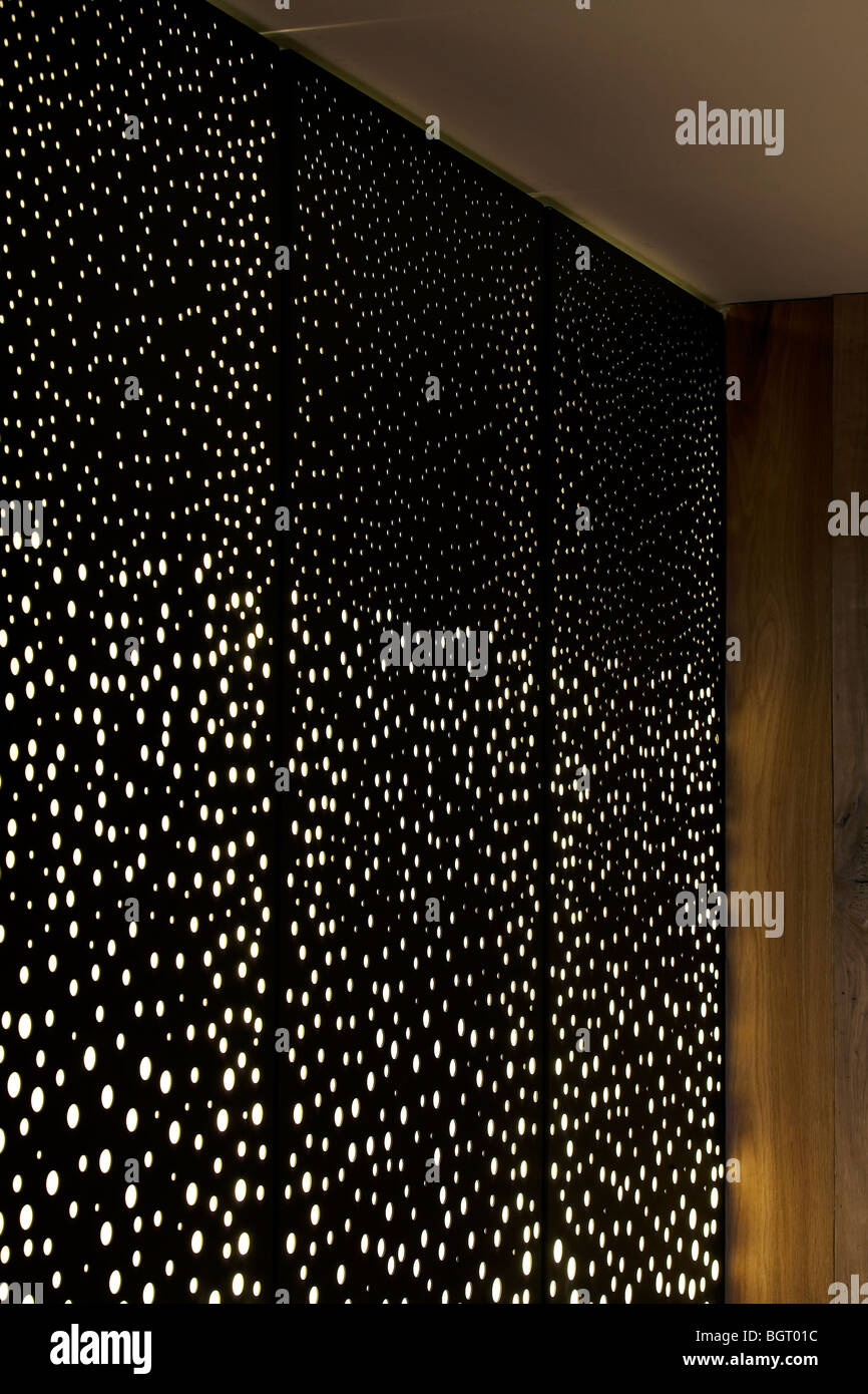 Nando's restaurant beckenham, close up di illuminazione a parete Foto Stock