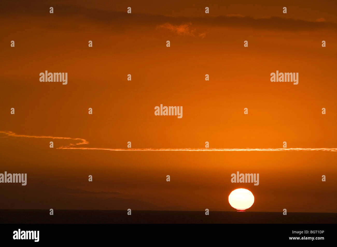 Tramonto alla spiaggia Foto Stock