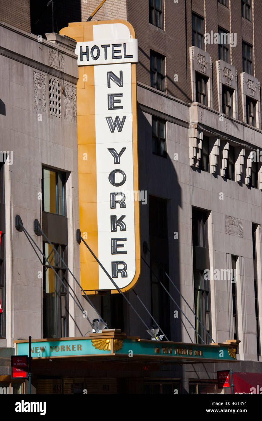 New Yorker Hotel edificio nel centro di Manhattan, New York City Foto Stock