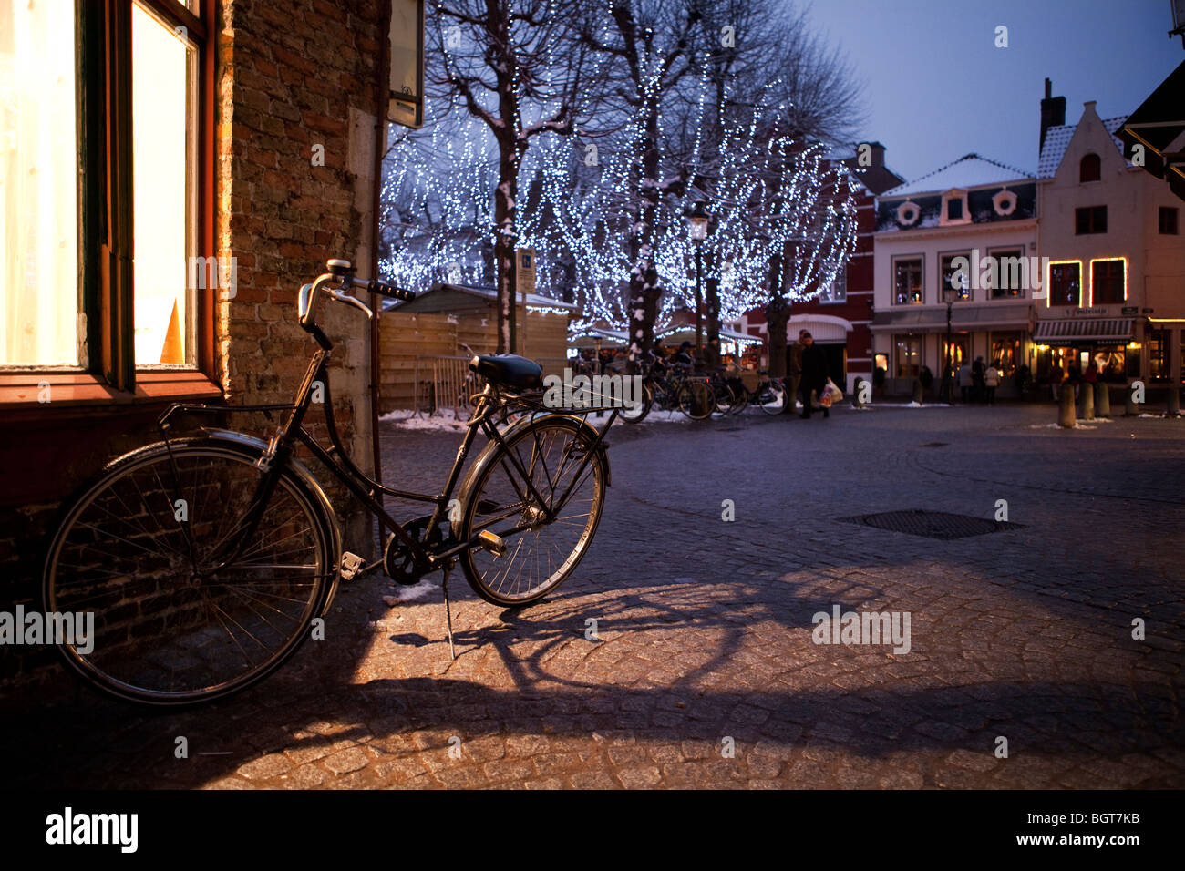 Bike, Bruges, Belgio Foto Stock
