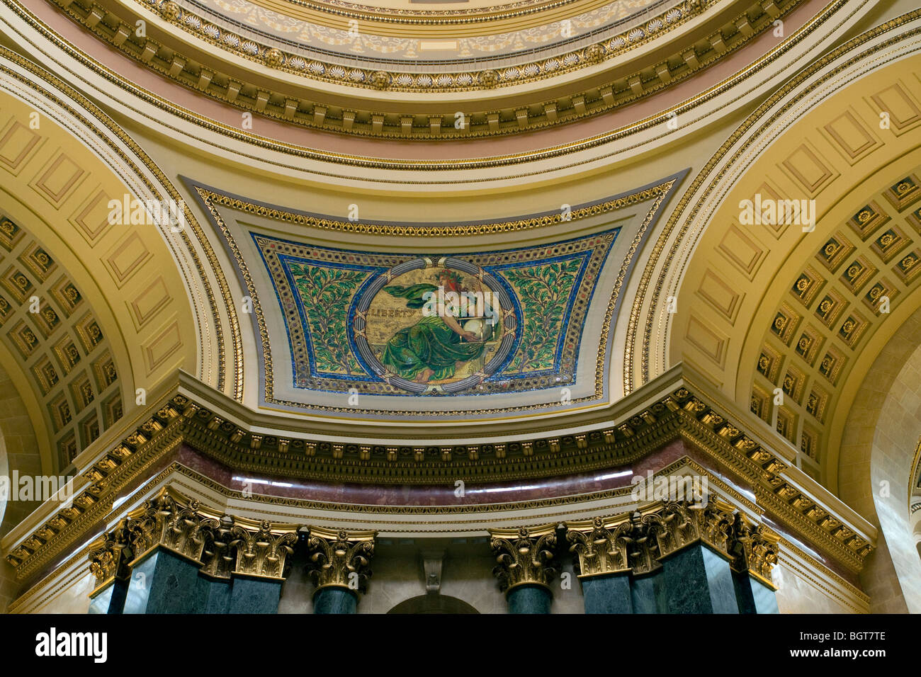 Interno di State Capitol Building, Madison, Wisconsin, USA, America del Nord Foto Stock