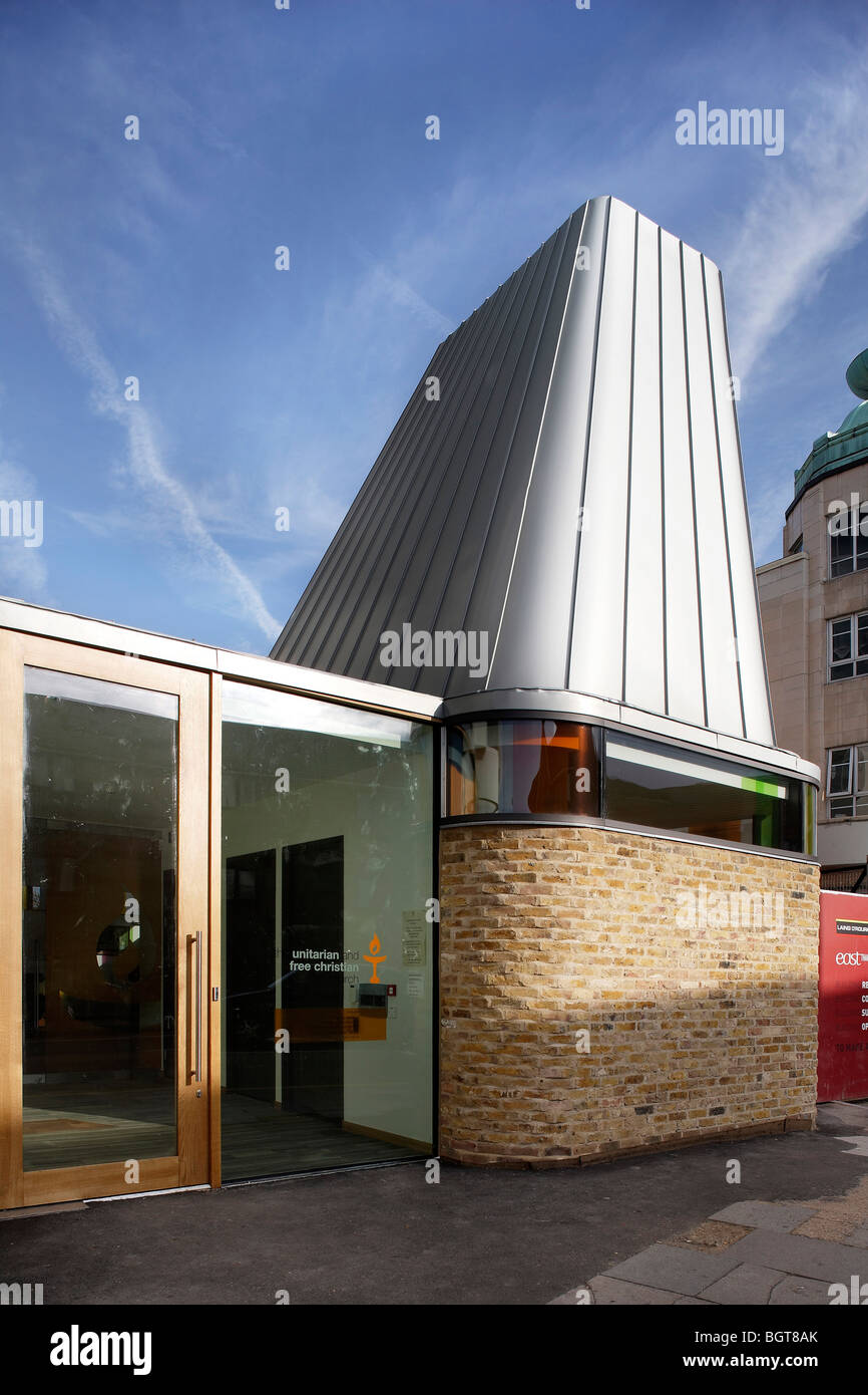 STRATFORD unitaria e libera chiesa cristiana, LONDRA, REGNO UNITO, Fletcher sacerdote Foto Stock