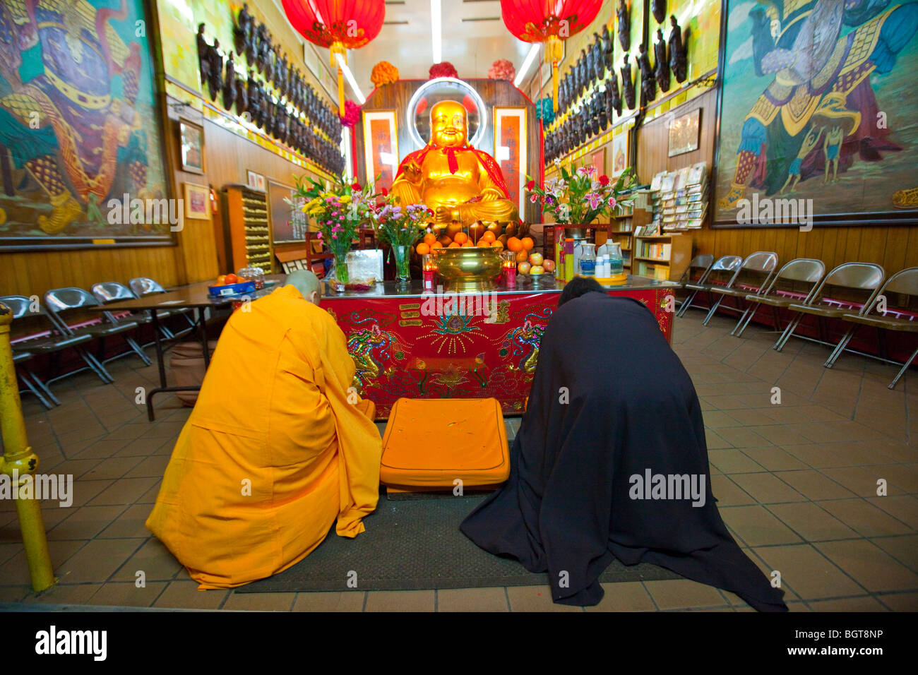 La Società americana di studi buddhisti tempio buddista in Chinatown, Manhattan New York City Foto Stock
