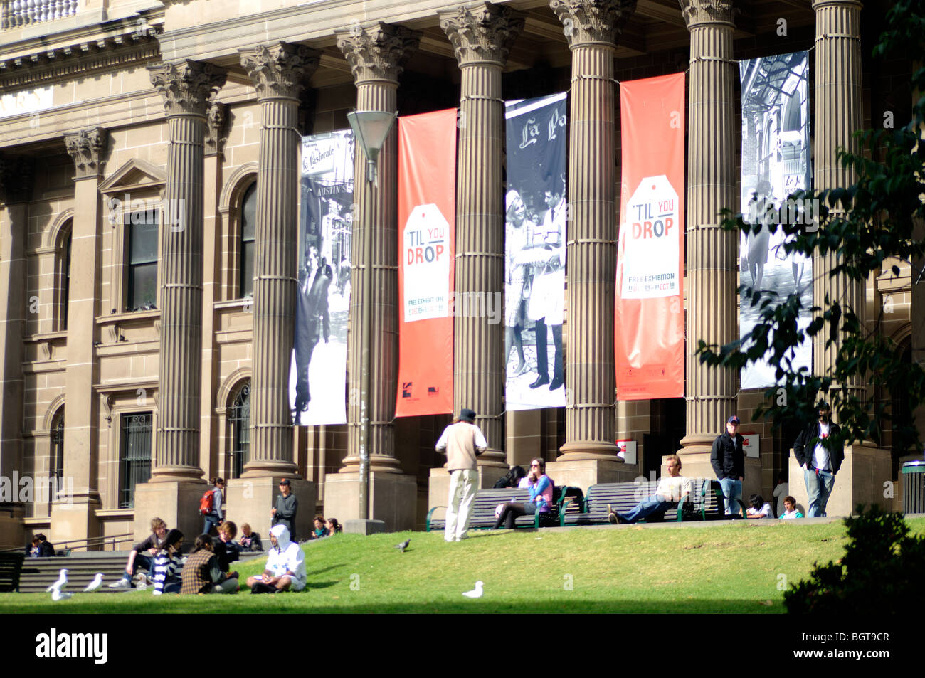Melbourne biblioteca di stato Swanston Street Victoria Australia Foto Stock