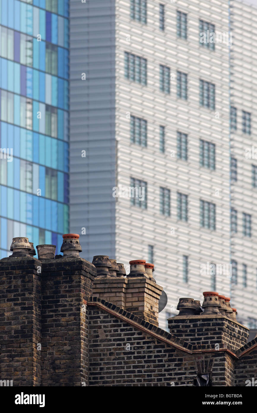Il Royal Hospital di Londra nuovo edificio principale, vista sopra i tetti Foto Stock
