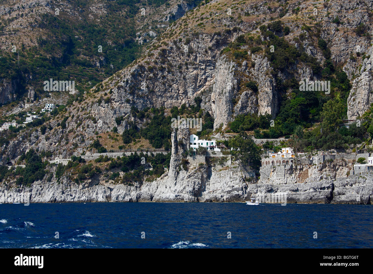 Amalfiküste / Costiera Amalfitana Von nach Positano Amalfi Positano Amalfi con nave Foto Stock