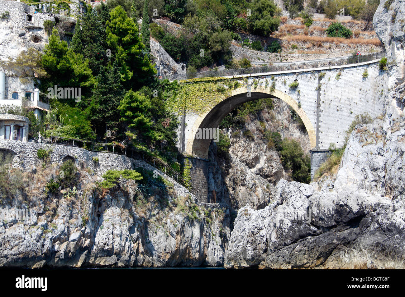 Amalfiküste / Costiera Amalfitana Von nach Positano Amalfi Positano Amalfi con nave Foto Stock