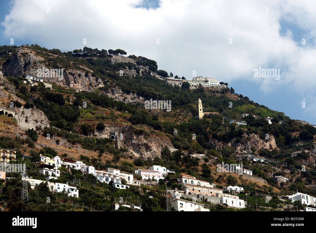 Amalfiküste / Costiera Amalfitana Von nach Positano Amalfi Positano Amalfi con nave Foto Stock