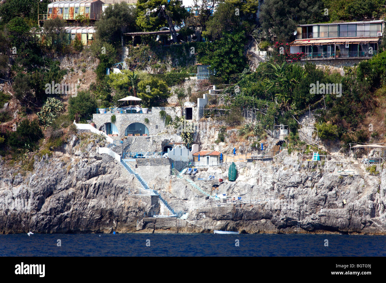 Amalfiküste / Costiera Amalfitana Von nach Positano Amalfi Positano Amalfi con nave Foto Stock